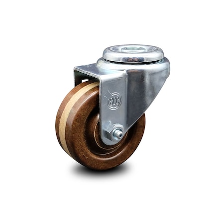 Service Caster 3 Inch High Temp Phenolic Wheel Swivel Bolt Hole Caster SCC-BH20S314-PHSHT